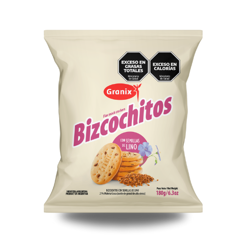 Bizcochitos Granix c/semillas de Lino 180 gr