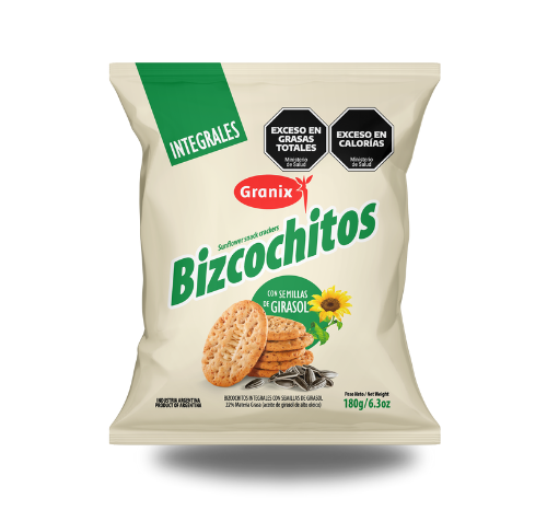 Bizc. Integrales c/sem. de Girasol 180 gr